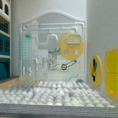 Custom Design Interactive Ball Play Wall with Ball Pool